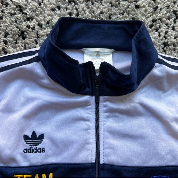 Adidas Vintage Track Jacket Tang Soo Do California Men's Navy Blue White XL - Picture 9 of 16